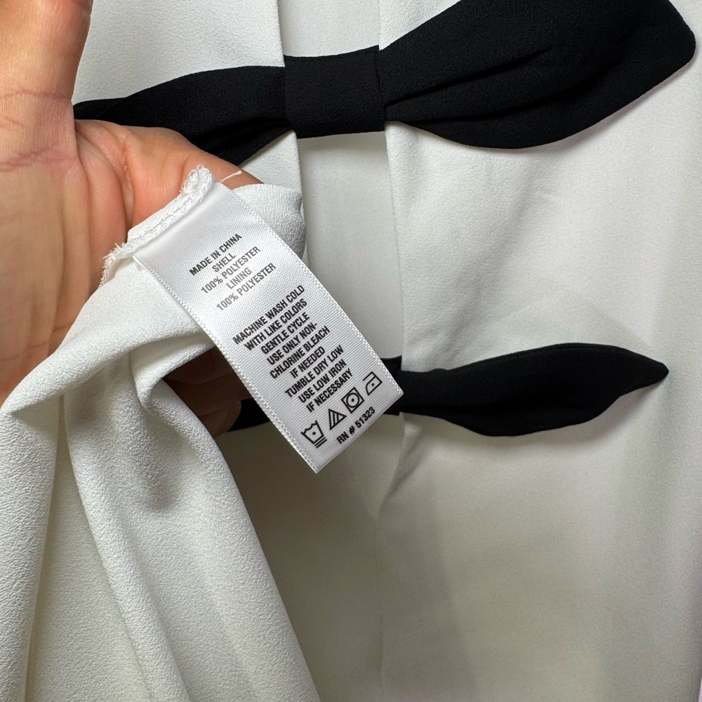 CeCe White Maxi Dress with Black Accents - Picture 8 of 9